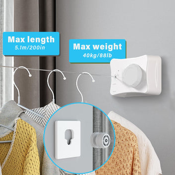 Retractable Clothesline 4.1M – Heavy Duty Stainless Steel Indoor Outdoor Dryer